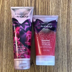 Bath & Body Works A Thousand Wishes lotion + scrub